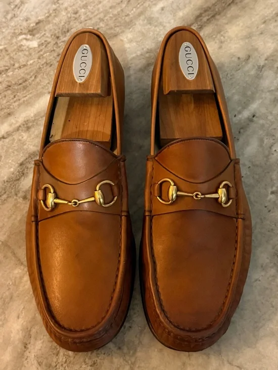 GUCCI 1953 Horsebit Tan Ombre Leather Loafer 11 / 11.5 US Jordaan Moccasin $1100