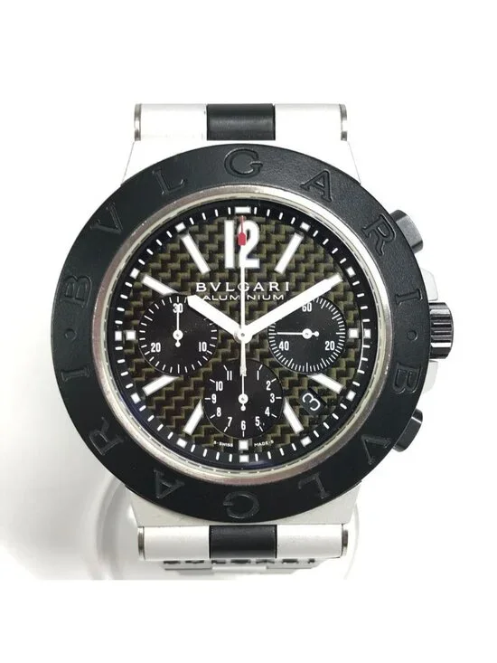Bvlgari Watch Aluminum Chronograph Black