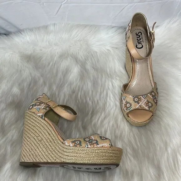 Circus‎ By Sam Edelman Sutton Embroidered Metallic Espadrilles