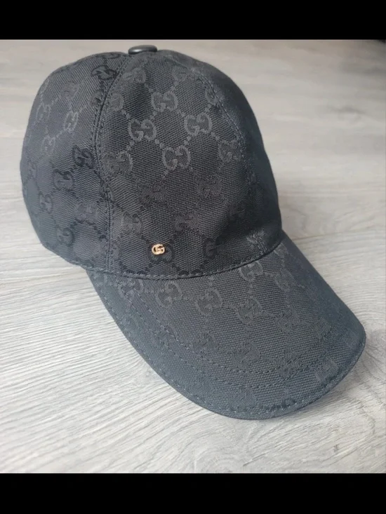 Gucci Black GG Monogram Baseball Cap