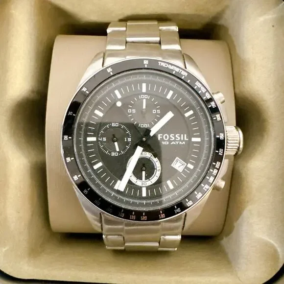 Fossil CH2600IE Decker Chronograph Black Dial Men's Watch