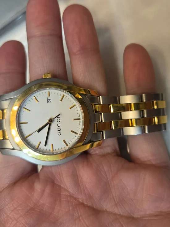 Gucci Two-Tone Gold and Silver Stainless Steel Watch