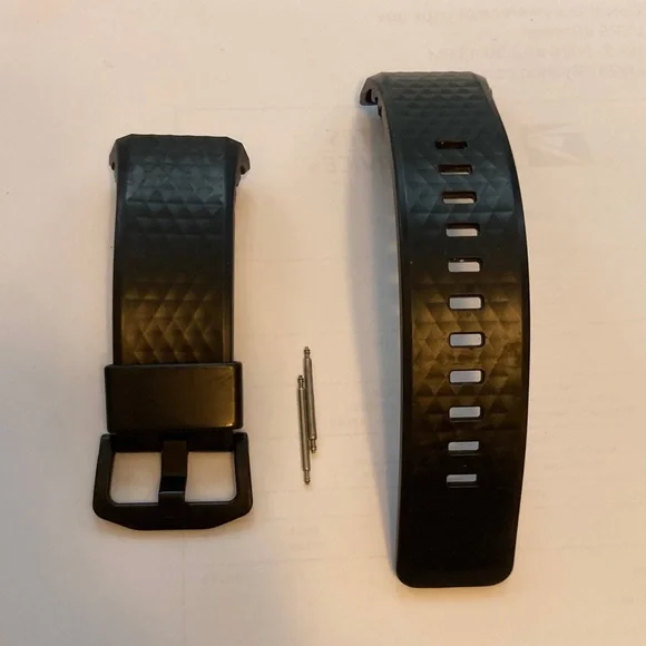 Used Casio Pro Trek WSD-F20 strap with spring bars, black rubber