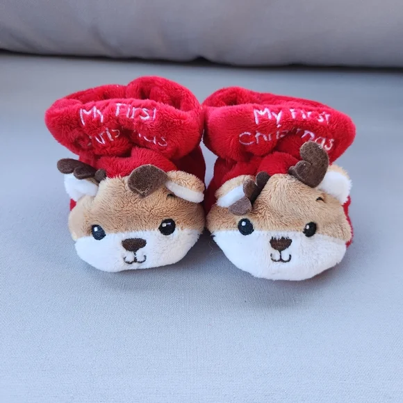Be jolly infant my first Christmas slippers
