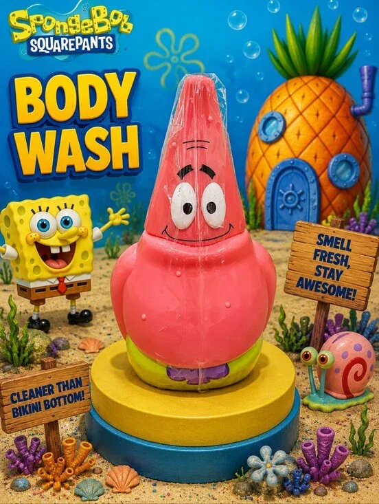 Patrick Kids Body Wash Bottle 13.5 Oz. REUSEABLE