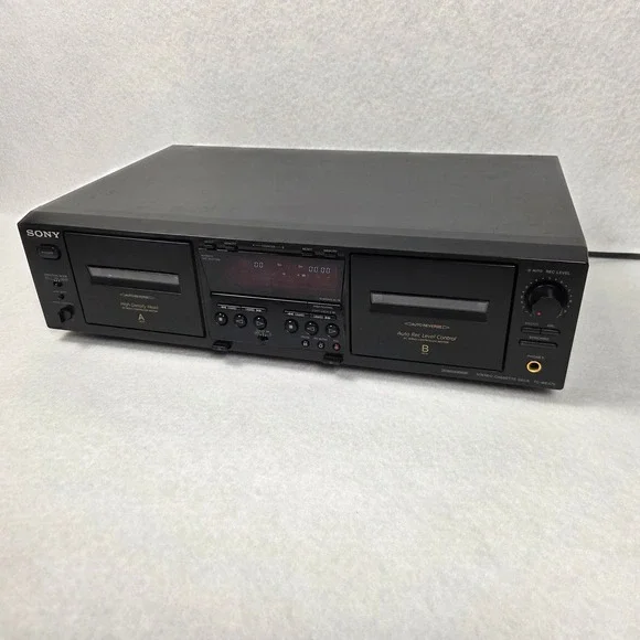 Sony TC-WE475 Dual Cassette Deck‎ Stereo Component Black Auto Reverse Dolby B/C