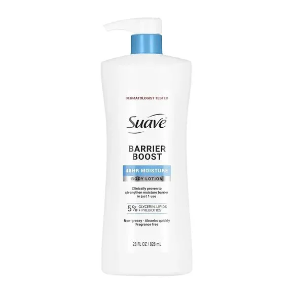 Suave Barrier Boost Body Lotion for Women with Glycerin, Lipids & Prebiotics,
