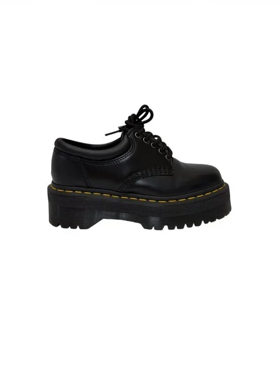 Dr. Martens 8053 Quad Leather Platforms Black | Women's Size 5