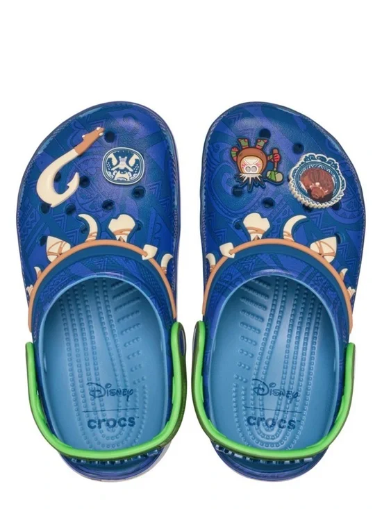 CROCS Blue & Green Disney Kids Clog Sandals with Character Jibbitz