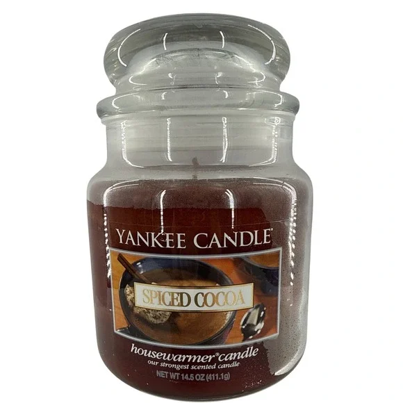 Yankee‎ Candle Spiced Cocoa Housewarmer Medium Jar Candle 14.5 oz Brown 1078553