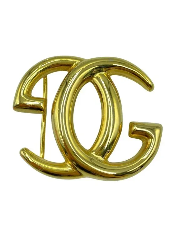 Gucci Buckle Gold GG Logo on Belt