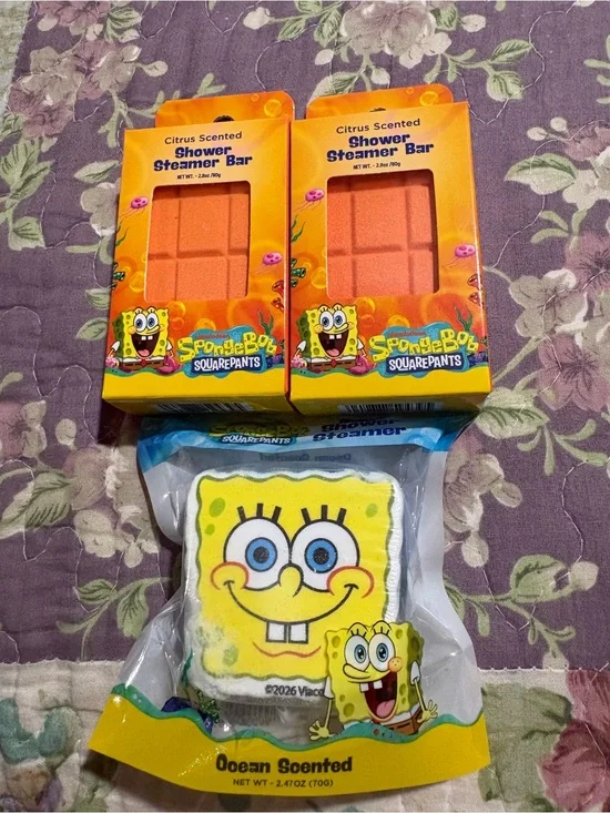 SpongeBob Squarepants Citrus & Ocean Scented Bath Bars in Orange and Yellow