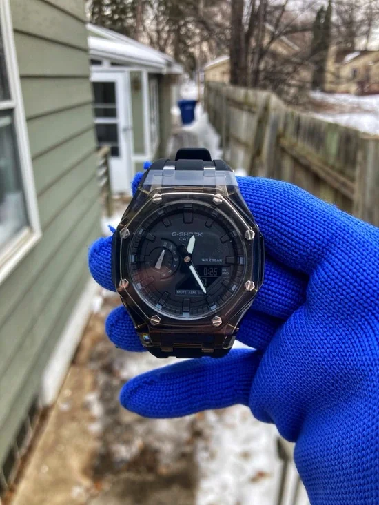 Custom G Shock Clear and Black colorway