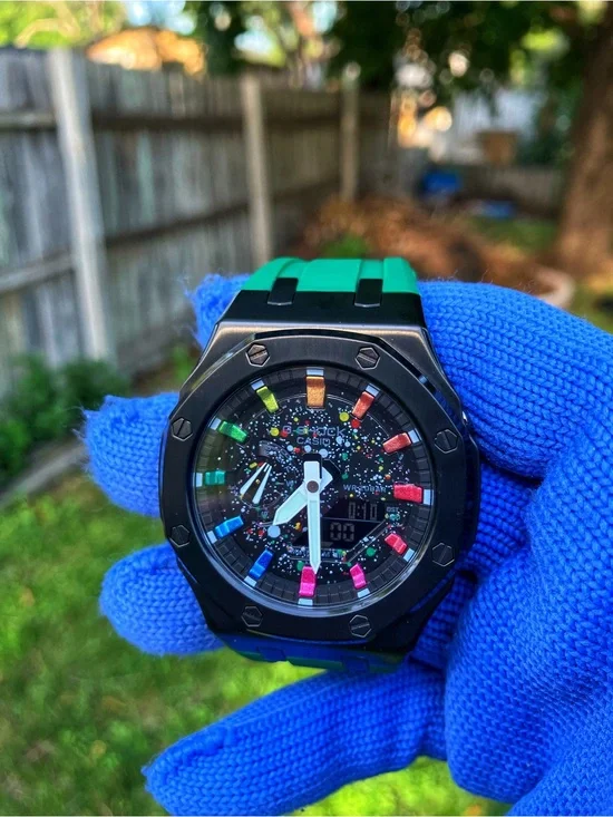 Custom G Shock Green Rm style colorway
