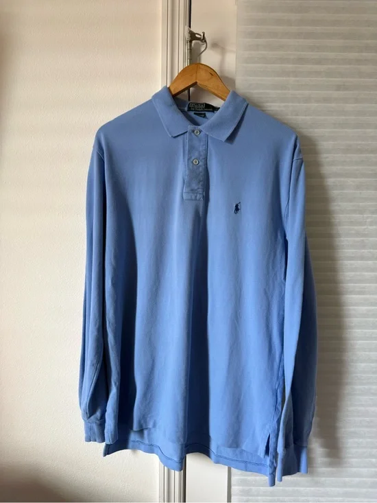 Ralph Lauren Men's Light Blue Long Sleeve Polo