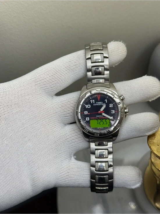 Timex Expedition Men's Stainless Steel Analog-Digital Watch rare find