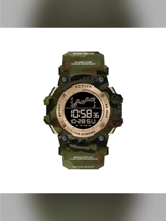 Activa X Invicta Digital Unisex Watch - 50mm, Army Green, Camouflage-ACW8082-021