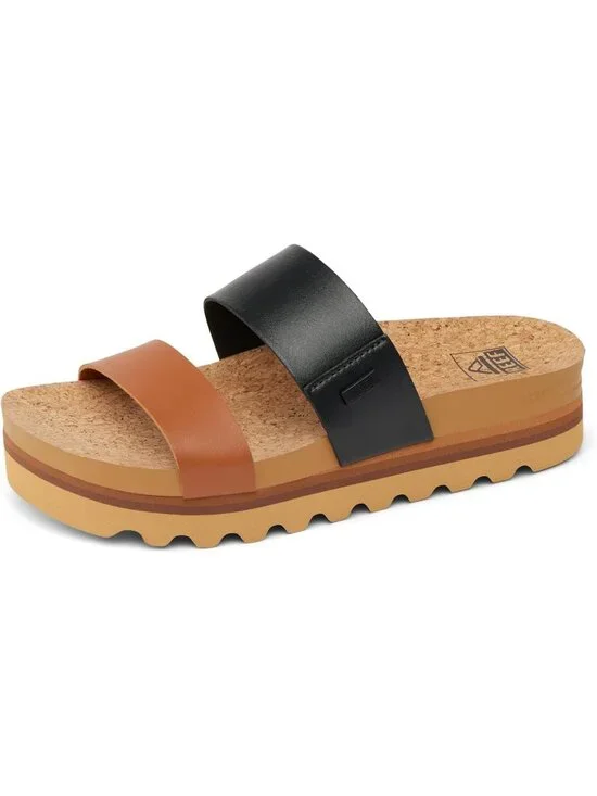 Women's Black Duo Arch Support Ultra Soft Cushion Footbed Platform Sandal Shoes
