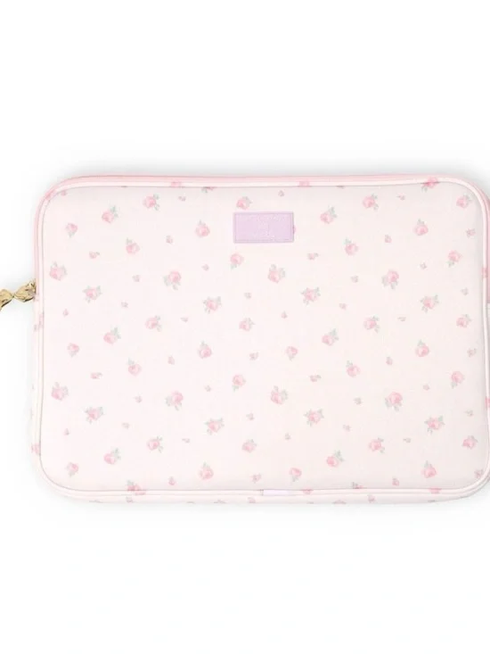 LoveShackFancy.   Pastel Pink Floral.  Laptop Sleeve
