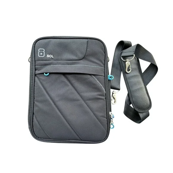 SOL Computer‎ iPad / Tablet Shoulder Messenger Bag Portfolio Case Black Nylon