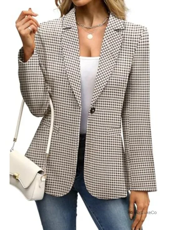 Womens Blazer Business Casual Lightweight Suit Jacket Long Sleeve Slim Fit Work