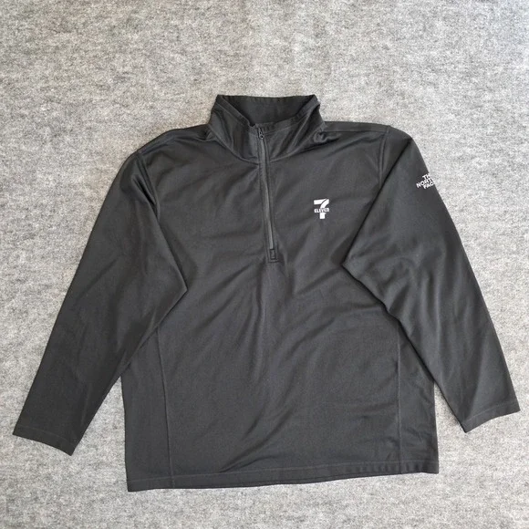 The North Face Pullover Mens XXL Black 7‎ Eleven Logo Long Sleeve Lightweight