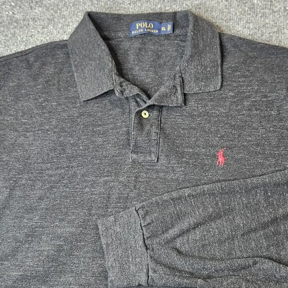 Polo Ralph Lauren Men's Longsleeve Polo Shirt Size‎ XL Gray Preppy Classic