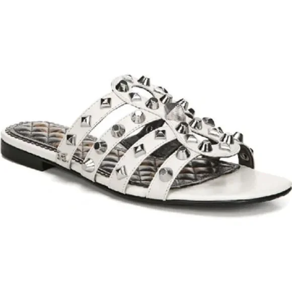 Sam Edelman Womens Beatris Slip On Leather Slide Sandals sz 6.5 NWOT