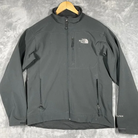 The North Face Mens Apex Bionic Softshell Jacket Grey Full Zip AL5C Size Medium