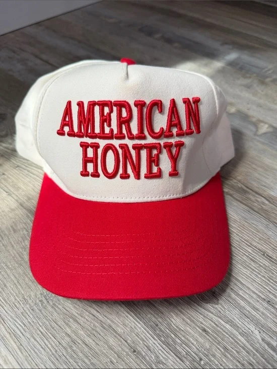 American Honey Red & White Baseball Cap - Unbranded