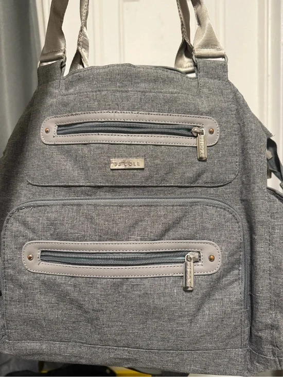 Ju-Ju-Be Gray Men's Backpack Tote with Front Zip Pockets