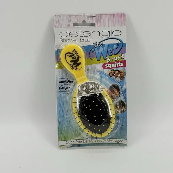 Wet Brush Original Detangler‎ Hair Brush Mini Yellow Travel Size Kids