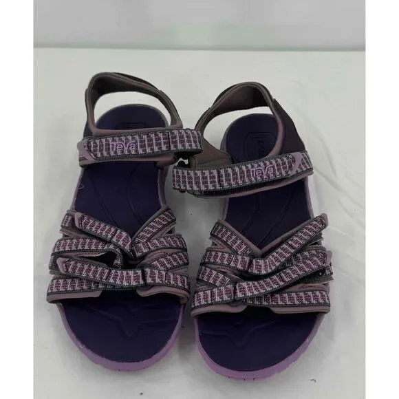 Teva FM1220L Purple Adjustable Patterned Sport‎ Sandals Size USA 2 Girl