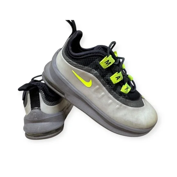 Nike Air Max Toddler‎ Shoes 6C Black Neon Yellow Athletic Sneakers AH5224-012