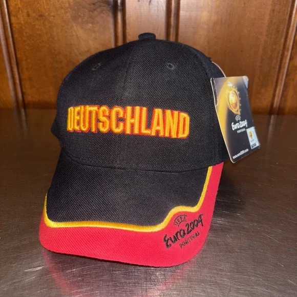 NWT Deutschland Germany Soccer UEFA Euro 2004 Portugal‎ Adjustable Hat Cap