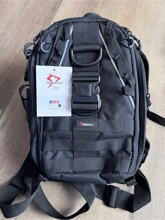 Black Tactical Fishing Sling Bag