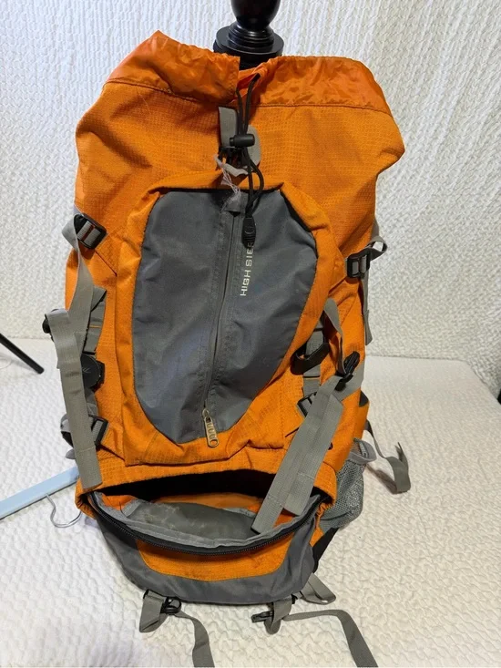 High Sierra Orange and Gray Hiking Backpack - Men's Outdoor Pack