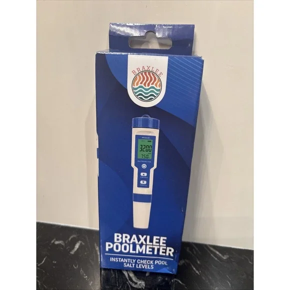 Braxlee PoolMeter Digitally Tests Salt and PH Levels Swimming Pools & Spas New