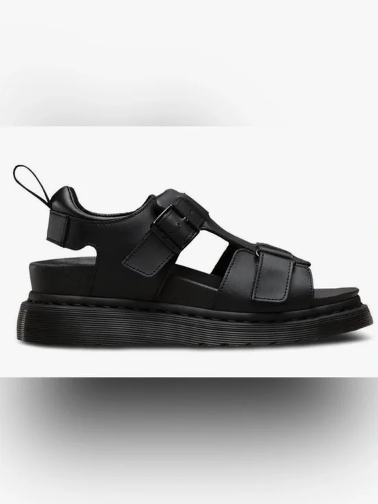 Dr. Martens Women’s Kamilah Black Strap Fisherman Sandals