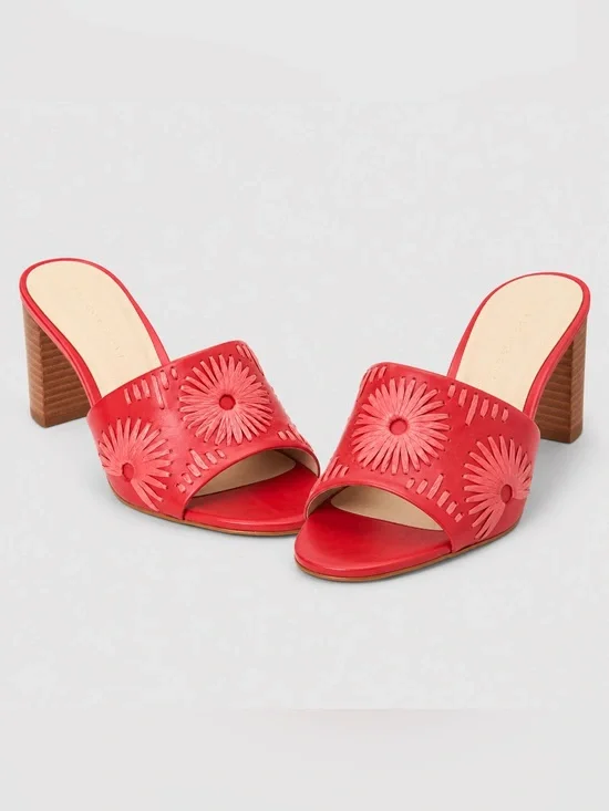 JACK ROGERS Susie Block Heel red size 7.5-Brand new