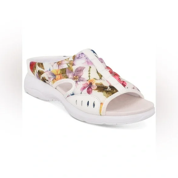 Easy Spirit Gettracker2 Floral Slide Sandals‎ Women’s Size 9 1/2N Comfort Shoes