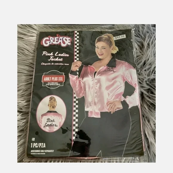 NWT Grease Pink Ladies Jacket Women Adult Costume Halloween Plus XXL 2X New
