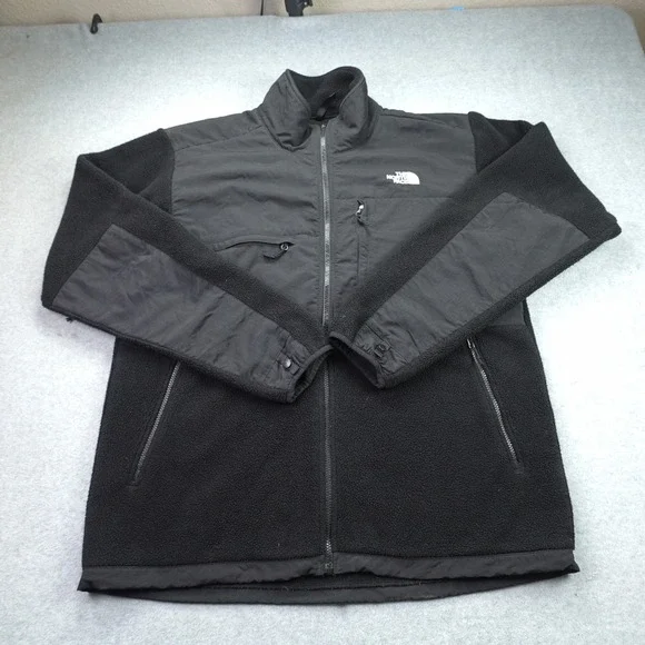 The North‎ Face Jacket Mens XL Black Polartec Denali Fleece Full Zip T201 Hiking