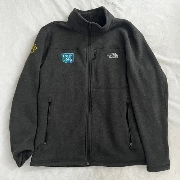 The North Face Fleece Gray Zip-Up Jacket Size XL