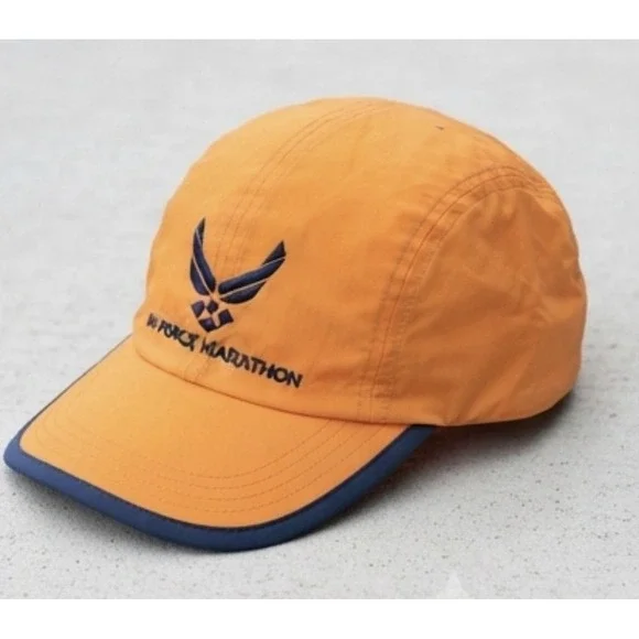 Vintage Air Force Marathon Cap Orange Blue 