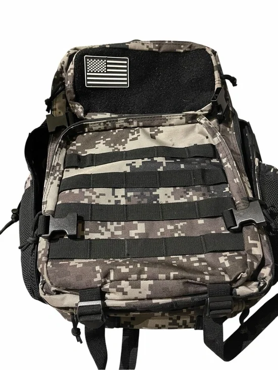 Tactical Digital Camo Men’s Backpack - Black/Grey