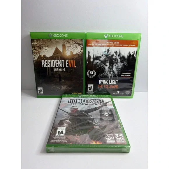 Xbox One Game Lot Resident Evil 7 Dying Light Enhanced Homefront The Revolution