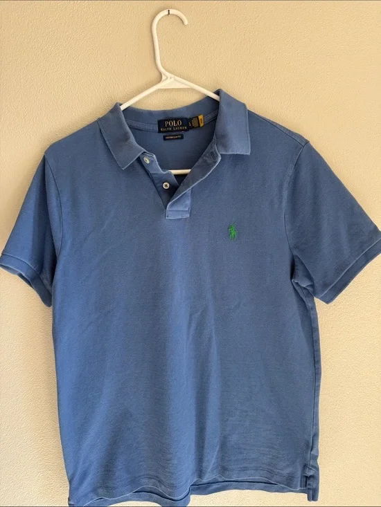Ralph Lauren Men’s Slate Blue Polo with Green Pony