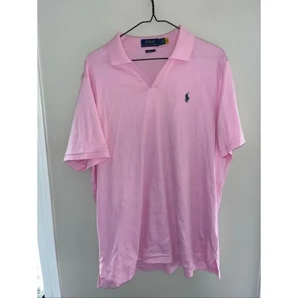 Ralph Lauren Classic Fit Pink Polo Large