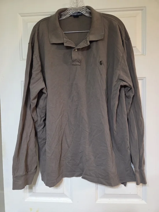 Ralph Lauren Men's Long-Sleeve Polo Shirt - Taupe